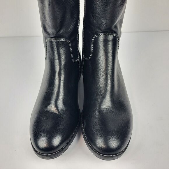 Sofft Eurosoft Selden Lace up Tall Knee high Boot Faux Leather Black 7M - Picture 8 of 13